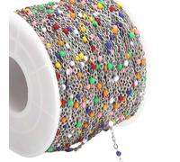 DAYnagh 2M In Acciaio Inox Perline Catena Gioielli Collana Catena Perline Perline Artigianato Forniture Collana Regolabile Accessorio Moda, Misura unica, come descritto, come descritto