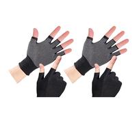 DAYnagh 2Pair Outdoor Sports Due/Mezza Finger Guanti Protezione Solare Guanti Ciclismo Traspirante Antiscivolo Pesca Biciclette Estati Sottile Protezione Solare