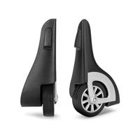 DAYnagh Ruote di ricambio per conchiglie morbide, per bagagli e valigie da viaggio, 1 coppia, diametro 77 mm, altezza 21 cm, colore nero, Nero , 21 centimetri, moderno