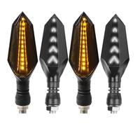 DAYOTIE Compatibile con Suzuki per GSX750 per GSX1000 per GSX1100 per GSXS125 per GSXS150 Indicatori di Direzione per Motociclette Lampeggianti Lampeggianti Indicatori motocicli(2 Pairs White-Yellow)