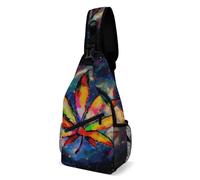 Daypack Casual Zaino Da Giorno Per Viaggi, Campeggio, Scuola Marijuana Space Galaxy Weed Cannabis Antifurto Borsa A Tracolla