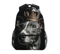 Daypack Dog Crown Gold Backpack Per Computer | Zainetto Trekking Zaino da scuola Resistente zaini Per Computer escursioni Office