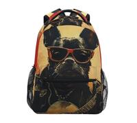 Daypack Dog Guitar Head Zaino Da Scuola Per Computer | Zainetto Resistente Zaino Trekking Backpack Per Computer campeggio Office