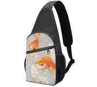 Daypack Impermeabile Borsa A Tracolla Per Scuola, Escursionismo, Running Japanese Fish With Bubble Eye Print Unisex Zaini A Tracolla