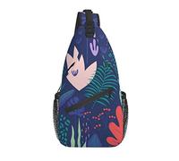Daypack Sling Bag Psychedelic Sea Turtle Chest Shoulder Zaino Elegante tracolla a tracolla
