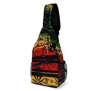 Daypack Sportivo Zaino Monospalla Per Running, Viaggi, Campeggio Marijuana Leaves Lion Cannabis Unisex Zaino A Tracolla Piccolo