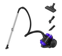 DayPlus Aspirapolvere da 1000 W, senza sacchetto, bocchetta per pavimenti per parquet, moquette, piastrelle, filtro igienico, cavo lungo 4 m, silenzioso, compatto e leggero