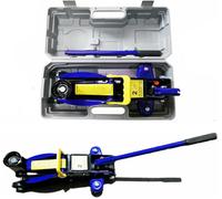 DayPlus Carrello idraulico Martinetto da pavimento per carichi pesanti da 2 tonnellate di sollevamento a basso profilo per auto, furgone, garage, riparazione pneumatici, cambio di emergenza dei Blue