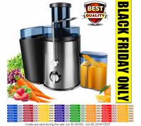 DayPlus Spremiagrumi Estrattore centrifugo per spremiagrumi Potenza massima 1000 W, scivolo di alimentazione a bocca larga per frutta e verdura, motore 400 W