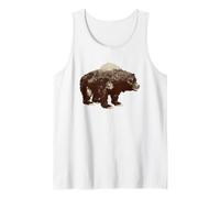 Days Gone Bear-Shaped Forest Landscape Vintage Logo Canotta