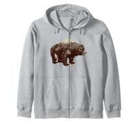 Days Gone Bear-Shaped Forest Landscape Vintage Logo Felpa con Cappuccio