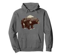 Days Gone Bear-Shaped Forest Landscape Vintage Logo Felpa con Cappuccio