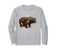 Days Gone Bear-Shaped Forest Landscape Vintage Logo Maglia a Manica