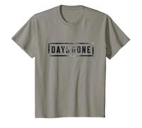 Days Gone Iconic Distressed Big Chest Logo V2 Maglietta, Bambini, Ardesia, 3 Anni