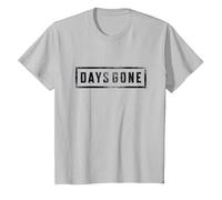 Days Gone Iconic Distressed Big Chest Logo V2 Maglietta, Bambini, Argento, 2 Anni