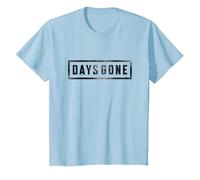 Days Gone Iconic Distressed Big Chest Logo V2 Maglietta, Bambini, Celeste, 8 Anni