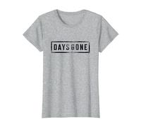 Days Gone Iconic Distressed Big Chest Logo V2 Maglietta, Donna, Grigio Melange, XS