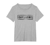 Days Gone Iconic Distressed Big Chest Logo V2 Maglietta, Donna Plus-Size, Grigio Melange, 3X