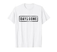 Days Gone Iconic Distressed Big Chest Logo V2 Maglietta, Uomo, Bianco, M