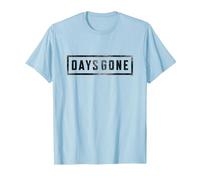 Days Gone Iconic Distressed Big Chest Logo V2 Maglietta, Uomo, Celeste, XXL