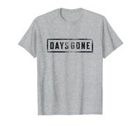 Days Gone Iconic Distressed Big Chest Logo V2 Maglietta, Uomo, Grigio Melange, 6XL