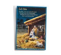 DaySpring - Christmas Story - 18 biglietti natalizi con buste, KJV - Special Edition 5-Panel Inspirational Christmas Cards (J3389), multicolore