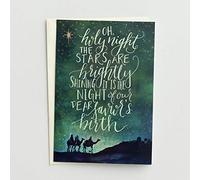 Dayspring - Oh, Holy Night - 50 biglietti natalizi in scatola, KJV (J1478), verde