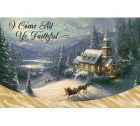 DaySpring - Thomas Kinkade - Oh Come All Ye Faithful - 18 Christmas Boxed Cards