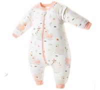 Daysskk Sacco a pelo con piedi, per bambini da 9 a 18 mesi, con gambe, sacco nanna invernale con maniche rimovibili, sacco nanna invernale per bambini con piedi, 2,5 tog