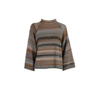 Daystar Maglione donna a righe con maniche a campana - marrone