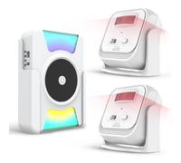 DAYTECH Allarme con Sensore di Movimento per Cercapersone Badante Allarme Letto e Prevenzione Cadute per Anziani Pazienti Demenza Monitoraggio Anziani 2 Rilevatori di Movimento PIR e 1 Ricevitore