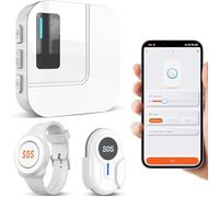 DAYTECH Salvavita Anziani, WiFi Pulsante Emergenza Anziani Salvavita Anziani Sistema di Allarme di Emergenza per i Cittadini Anziani Pazienti Disabili Anziani (Supporta solo Wi-Fi a 2,4 GHz）