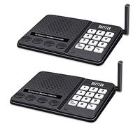 DAYTEE Sistema di intercomunicazione wireless da ufficio senza bolletta telefonica senza rete 10 canali 1 miglia di portata lunga, interfono per la casa, 2 pacchetti