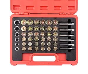 DAYUAN Kit 114 Pezzi per Riparazione Filettatura, Tappo di Scarico del Cambio per Coppa dell'olio, Set di Attrezzi M13 - M22