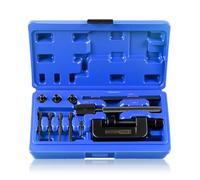 DAYUAN Set di 13 pezzi per catena per moto, strumento di rimozione della catena e kit rivettatrice per camma e catene da 25 a 630 con custodia blu