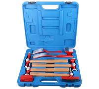 DAYUAN Set di 9 strumenti di riparazione per carrozzeria auto, kit di riparazione parafanghi in acciaio al carbonio martello set di carrelli con manico in noce americano