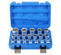 DAYUAN Set di chiavi a bussola XZN da 1/2", 19 pezzi, 8-32 mm, scanalatura 6/12
