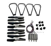 DAYUDDRICAR Ricambi for droni, Motori, eliche, Pale, Ingranaggi di Protezione, Kit Adatti for Mini Drone RC HJ78, quadricottero Pieghevole HJ78.(E)