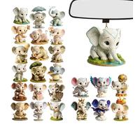 Dayysiuy Calendario Avvento | Ornamento Acrilico 2D | 24 Giorni Decorazioni Albero Natale Elefante - Per Appassionati Di Animali Decorazione Per La Casa Feste E Celebrazioni Di Natale