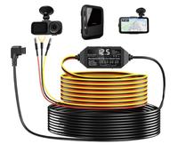 Dayysiuy Cavo Hardwire Per | Cavo Di Ricarica A 3 Fili Con Display Per Telecamera Da Parabrezza Auto | Protezione Circuito Per Sistemi Sicurezza Auto Configurazione Modalità Parcheggio Continuo
