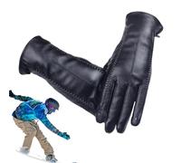 Dayysiuy Guanti In Pelle Per Donne - Touchscreen Foderati In Pile Riscaldamani - Guanti Caldi Invernali per Donne - Per Guidare, Scrivere Messaggi Di Testo, Andare In Bicicletta, Equitazione,