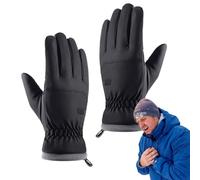 Dayysiuy Guanti Invernali | Guanti Uomini Touchscreen Impermeabili per Freddo,Guantoni Antiscivolo Isolati Antivento Regolabili per Pesca Sci Guida Corsa Ciclismo Escursionismo