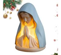 Dayysiuy Lampada Notturna Della Vergine Maria,Figure Artigianali Per La Preghiera | Lampada Per Natale - Per Casa Natale Camera Dei Bambini Stanza Universitaria Comodino Decorazione