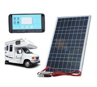Dayysiuy Pannelli,Kit Pannello Solare 100w con Regolatore | Batteria per Auto Barca Roulente Cabina,Impianto Off Grid Per Casette