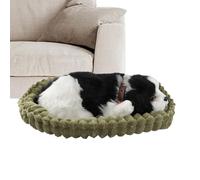 Dayysiuy Respiro Realistico Peluche - Cane Giocattolo Interattivo in Peluche | Cucciolo Compagno per il Sonno,per Andare a Dormire Ora della Nanna Viaggi Vacanze Gita in Auto Asilo Compleanno Natale
