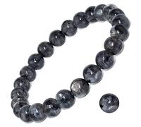 DAZCOLO Braccialetto elastico elastico con pietre preziose naturali | Perline rotonde fatte a mano da 8 mm, con cordino elastico di ricambio e perline, gioielli per meditazione e yoga