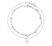 Dazhua Set con collana a strati con pentagramma e perle: accessorio trendy for le feste e regalo di compleanno ideale for gli amanti della moda