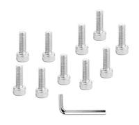 DAZISEN 11 Pezzi Parti di Bicicletta - Viti in Acciaio Inossidabile Viti a Brugola Vite da Bicicletta Bullone Viti per Metallo, argento, (M5x18)*10+Chiave a Brugola*1