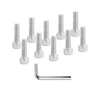 DAZISEN 11 Pezzi Parti di Bicicletta - Viti in Acciaio Inossidabile Viti a Brugola Vite da Bicicletta Bullone Viti per Metallo, argento, (M5x20)*10+Chiave a Brugola*1