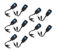 DAZLOR HD-CVI/TVI/AHD - Balun video passivo con connettore di alimentazione e trasmettitore dati RJ45 CAT5, 5 paia